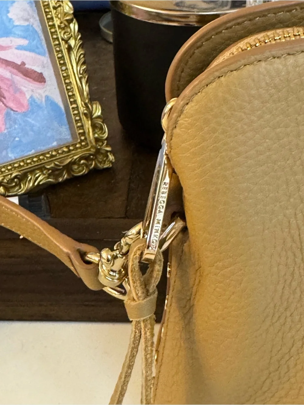 🤎 NEW REBECCA MINKOFF, DARREN TAN, LEATHER CROSSBODY BAG!